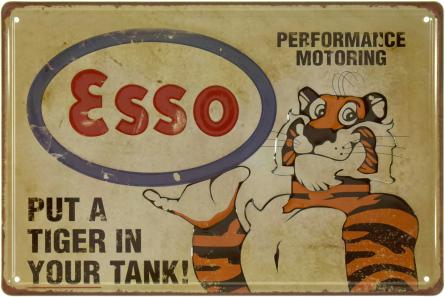Esso (Put A Tiger In Your Tank!) (ms-002520) Металлическая табличка - 20x30см
