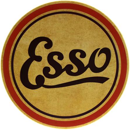 Esso (Рекламна Вивіска) (ms-002531) Металева табличка - 30см (кругла)