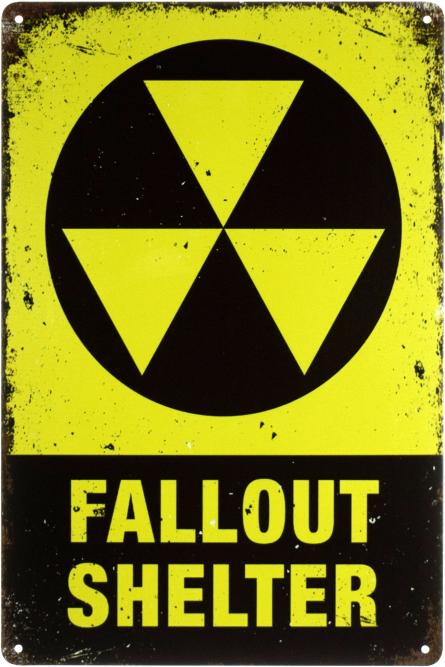 Fallout Shelter (ms-003119) Металлическая табличка - 20x30см
