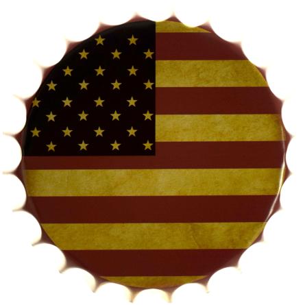 Флаг США (ms-002923) Металлическая табличка - 35см (кришка)