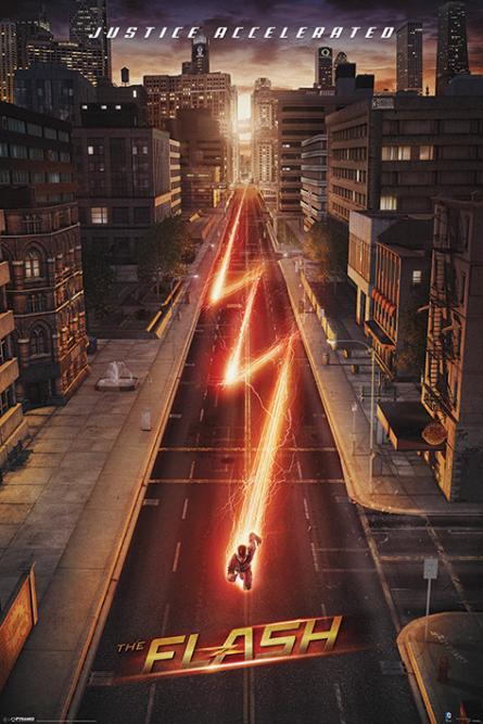 Флэш / The Flash (Lightning) (ps-00291) Постер/Плакат - Стандартный (61x91.5см)