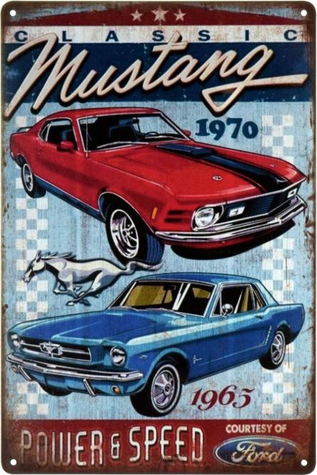 Ford Mustang Classic (Power & Speed) (ms-002740) Металева табличка - 20x30см
