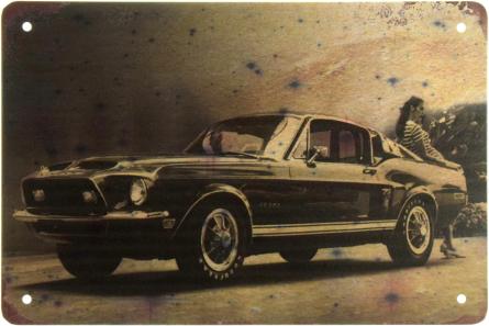 Ford Shelby Mustang GT 350 (ms-001897) Металлическая табличка - 20x30см