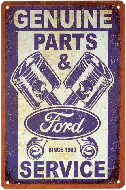 Форд (Запчасти И Сервис) / Ford (Parts And Service) (ms-001600) Металлическая табличка - 20x30см