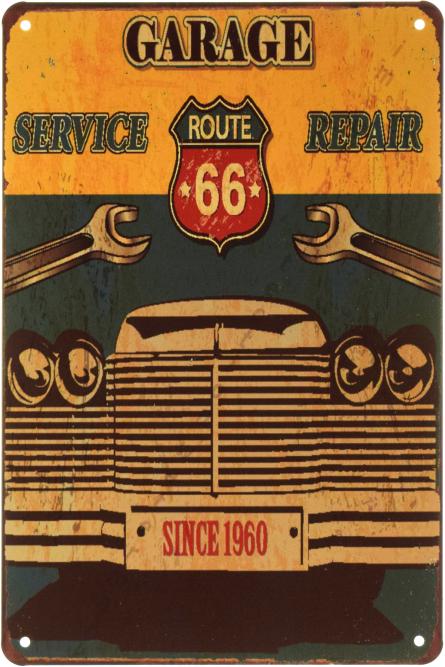 Гараж (Сервісний Ремонт) / Garage (Service Repair) (ms-002309) Металева табличка - 20x30см