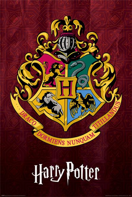 Гарри Поттер (Гербы Школы Хогвартс) / Harry Potter (Hogwarts School Crest) (ps-001443) Постер/Плакат - Стандартный (61x91.5см)