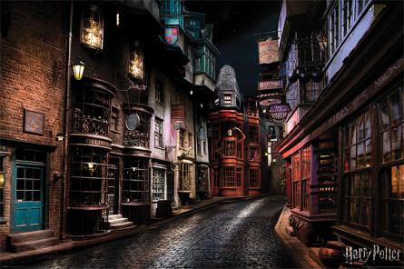 Гарри Поттер (Косой Переулок) / Harry Potter (Diagon Alley) (ps-00749) Постер/Плакат - Стандартный (61x91.5см)