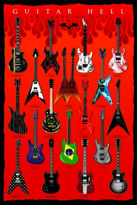 Гитарный Ад / Guitar Hell (ps-0060) Постер/Плакат - Стандартный (61x91.5см)