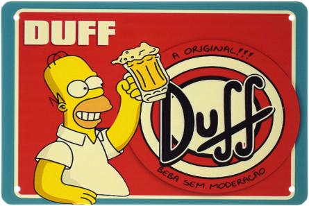 Гомер Сімпсон (Duff A Original) (ms-003173) Металева табличка - 20x30см
