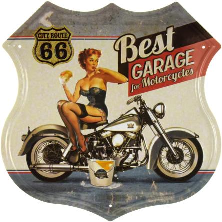 Міський Маршрут 66 / City Route 66 (Best Garage) (ms-001324) Металева табличка - 30x30см
