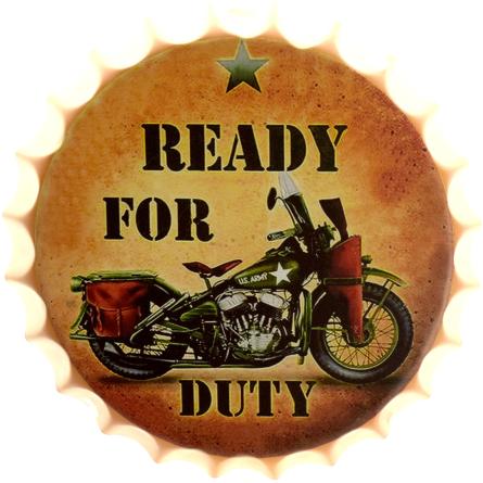 Готов К Работе / Ready For Duty (U.S. Army) (ms-002929) Металлическая табличка - 35см (кришка)