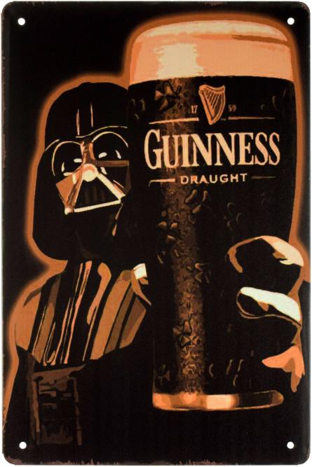 Guinness Draught (Дарт Вейдер) (ms-001638) Металева табличка - 20x30см