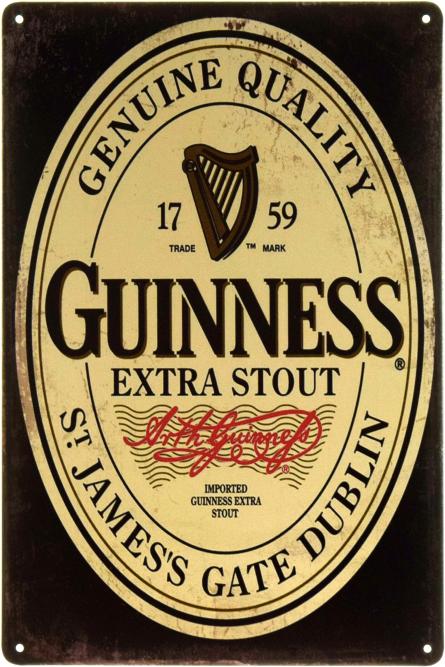 Guinness Extra Stout (ms-00447) Металлическая табличка - 20x30см