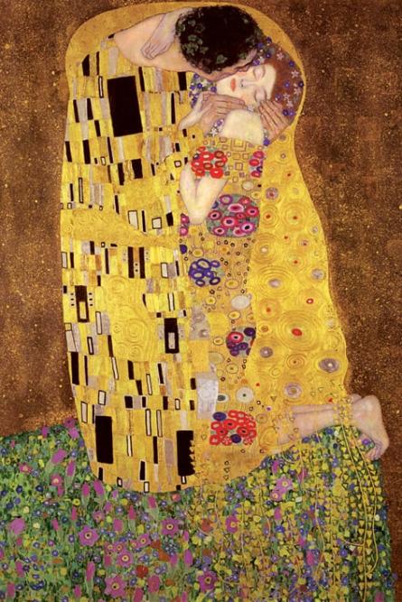 Густав Клімт (Поцілунок) / Gustav Klimt's (The Kiss) (ps-00134) Постер/Плакат - Стандартний (61x91.5см)