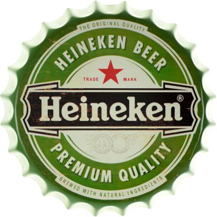 Heineken (Logo) (ms-001723) Металлическая табличка - 35см (кришка)