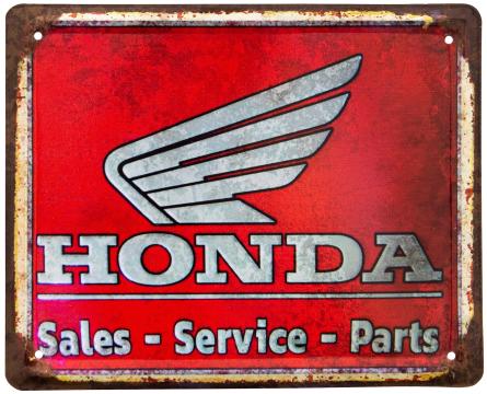 Honda (Sales, Service, Parts) (ms-002059) Металлическая табличка - 18x22см