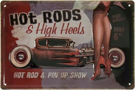 Hot Rod & Pin Up Show (ms-002516) Металлическая табличка - 20x30см