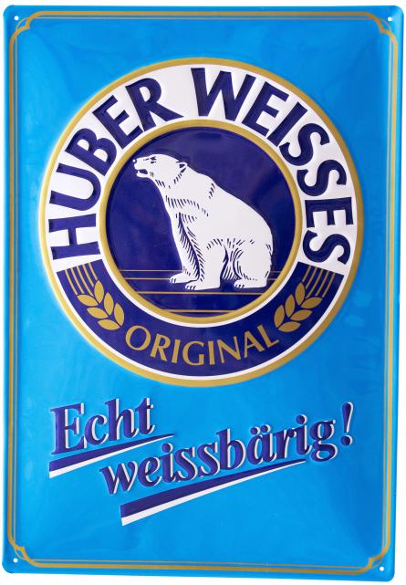 Huber Weisses Original (Справжній Білий Ведмідь!) (ms-002087) Металева табличка - 34х49см