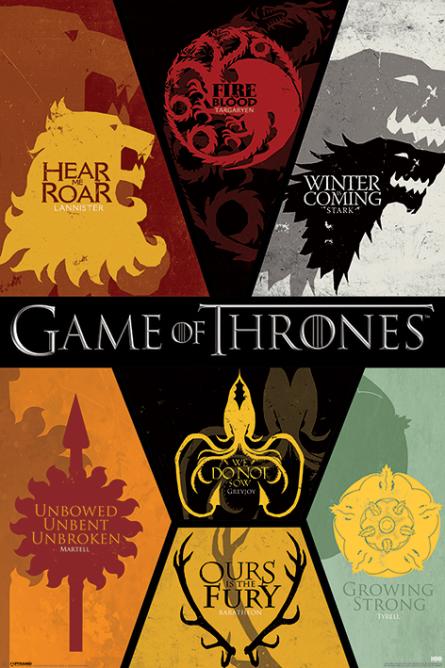 Игра Престолов / Game of Thrones (Sigils) (ps-00198) Постер/Плакат - Стандартный (61x91.5см)