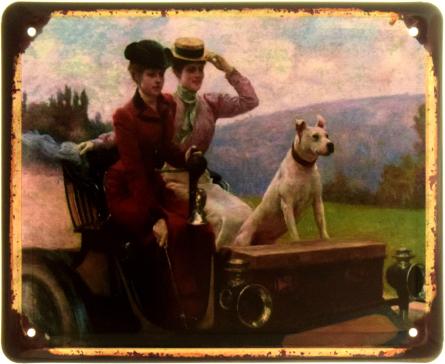 Жінки В Булонському Лісі, 1897 Рік (Peugeot) (ms-103950) Металева табличка - 18x22см