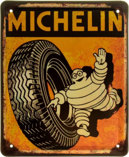Мишлен / Michelin (ms-103841) Металлическая табличка - 18x22см