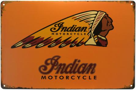 Indian Motorcycle (Logo) (ms-00797) Металлическая табличка - 20x30см