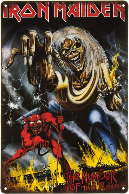 Iron Maiden (The Number Of The Beast) (ms-002261) Металлическая табличка - 20x30см