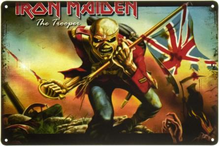 Iron Maiden - The Trooper (Затемнена) (ms-002429) Металева табличка - 20x30см