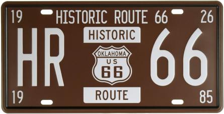 Исторический Маршрут 66 / Historic Route 66 (HP 66) (ms-001143) Металлическая табличка - 15x30см