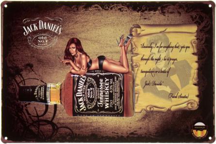 Jack Daniel's (Frank Sinatra) (ms-00932) Металлическая табличка - 20x30см