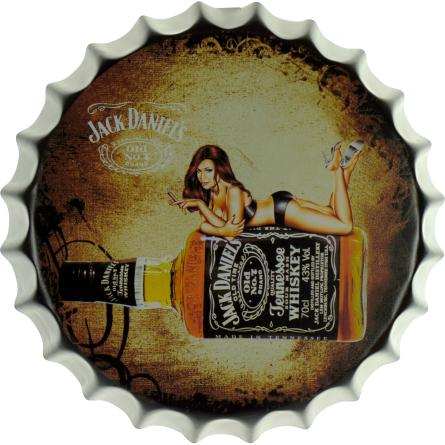 Jack Daniel's (Pin Up) (ms-002026) Металева табличка - 35см (кришка)