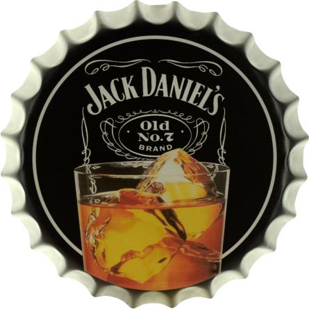 Jack Daniel's (Стакан Со Льдом) (ms-002701) Металлическая табличка - 35см (кришка)