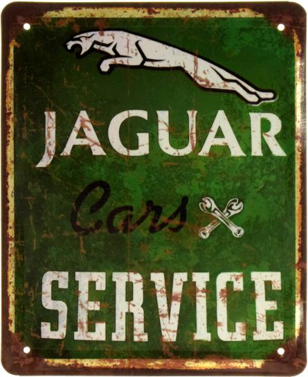 Jaguar Cars Service (ms-002404) Металлическая табличка - 18x22см