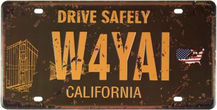 Калифорния (Безопасная Езда) / California (Drive Safely) (ms-001552) Металлическая табличка - 15x30см