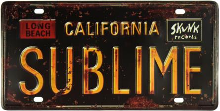 Калифорния / California (SUBLIME) (ms-001186) Металлическая табличка - 15x30см