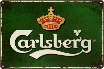 Карлсберг / Carlsberg (Green) (ms-002472) Металлическая табличка - 20x30см