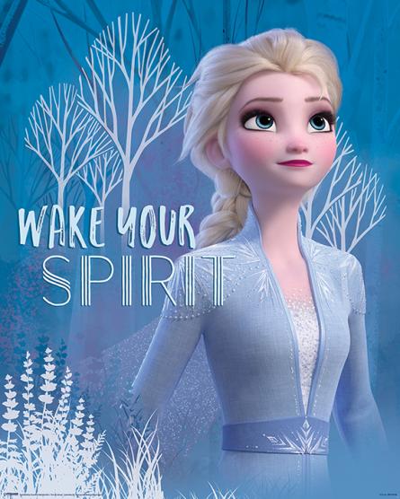 Холодное Сердце 2 (Разбуди Свой Дух Эльза) / Frozen 2 (Wake Your Spirit Elsa) (ps-002580) Постер/Плакат - Мини (40x50см)