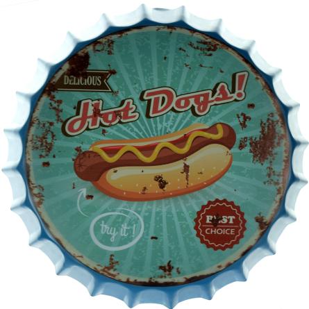 Хот-Доги (Лучший Выбор) / Hot Dogs (Best Choice) (ms-001695) Металлическая табличка - 35см (кришка)