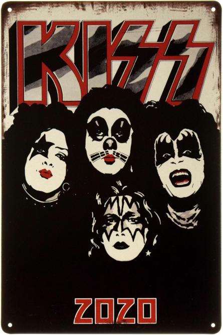 Kiss (Tour 2020) (ms-002215) Металлическая табличка - 20x30см