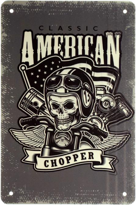 Класичний Американський Чоппер / Classic American Chopper (ms-003005) Металева табличка - 20x30см