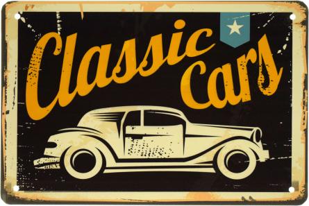 Класичний Автомобіль / Classic Car (ms-003193) Металева табличка - 20x30см