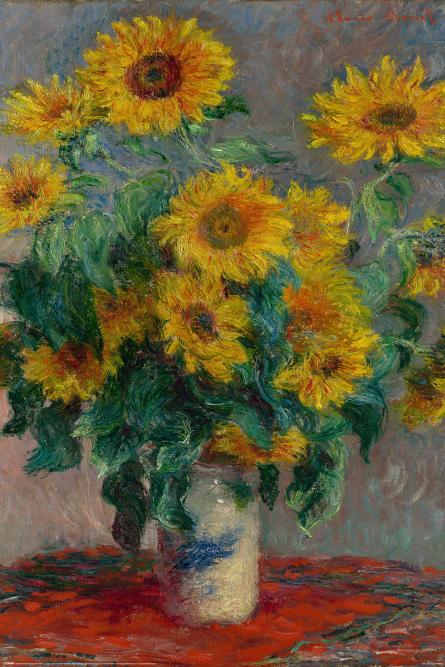 Клод Моне (Букет Соняшників) / Monet (Bouquet of Sunflowers) (ps-002766) Постер/Плакат - Стандартний (61x91.5см)