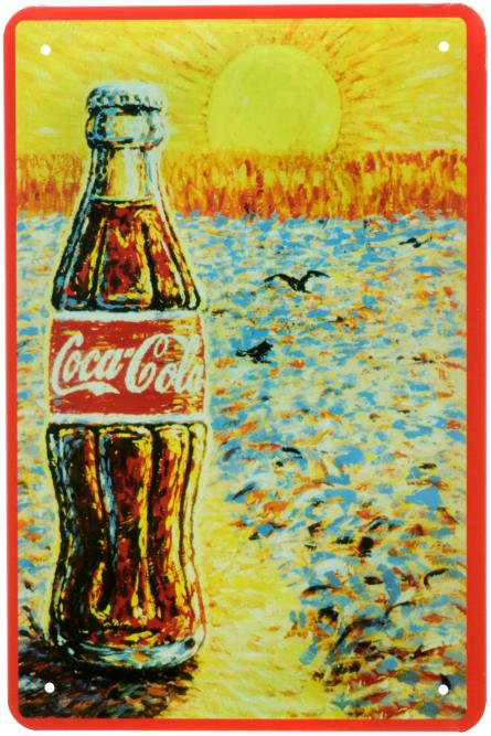 Кока-Кола (Арт) / Coca-Cola (ms-00695) Металлическая табличка - 20x30см