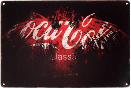 Кока-Кола / Coca-Cola (Classic) (ms-001660) Металлическая табличка - 20x30см