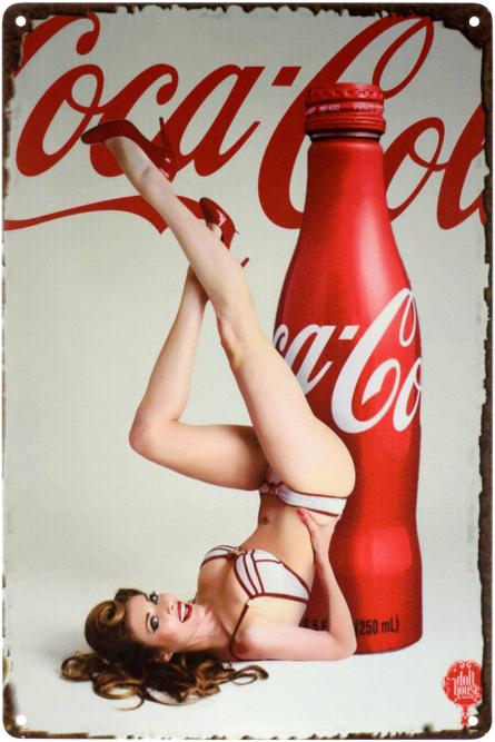 Кока-Кола / Coca-Cola (Doll House) (ms-001670) Металлическая табличка - 20x30см