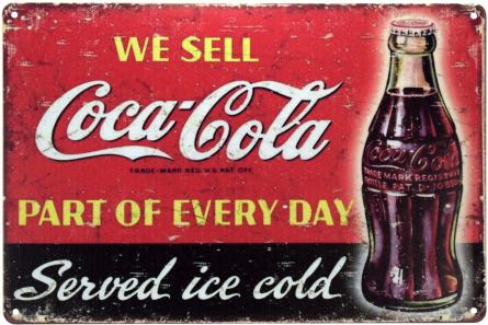 Кока-Кола / Coca-Cola (Part of Every Day) (ms-00719) Металлическая табличка - 20x30см