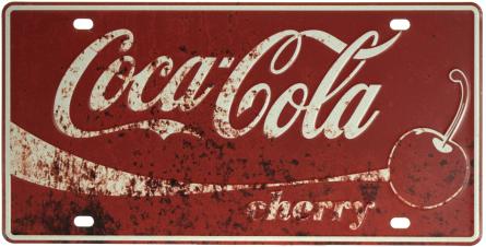 Кока-Кола (Вишня) / Coca-Cola (Cherry) (ms-001190) Металева табличка - 15x30см