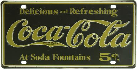 Кока-Кола (Смачна І Освіжаюча) / Coca-Cola (Delicious And Refreshing) (ms-001147) Металева табличка - 15x30см