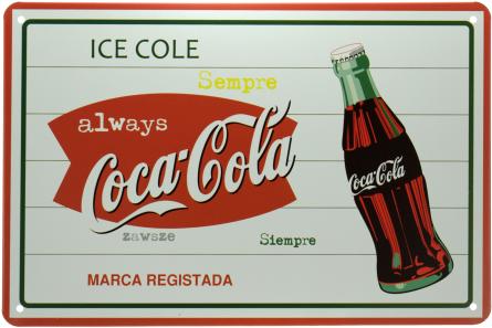 Кока-Кола (Завжди) / Coca-Cola (ms-00492) Металева табличка - 20x30см