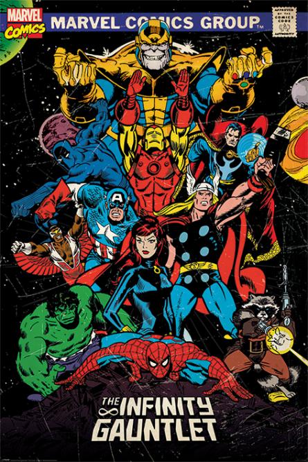 Комікси Марвел (Рукавиця Нескінченності) / Marvel Comics (The Infinity Gauntlet) (ps-001767) Постер/Плакат - Стандартний (61x91.5см)